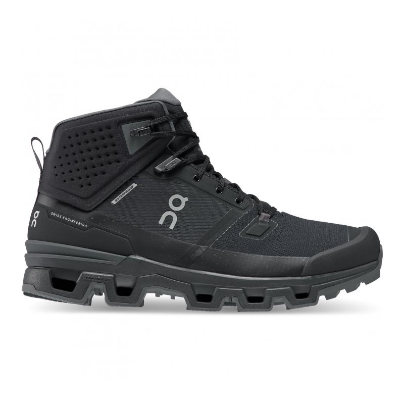 077 On Botas Trekking Hombre - Cloudrock 2 Waterproof - Black & Eclipse