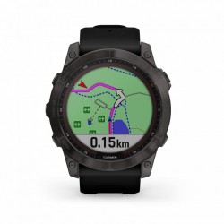 081 Garmin fenix 7X Sapphire Solar GPS Smartwatch - negro/carbon - DLC Titanio