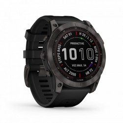 081 Garmin fenix 7X Sapphire Solar GPS Smartwatch - negro/carbon - DLC Titanio