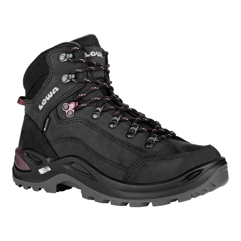 090 LOWA Botas Montaña Mujer - Renegade GTX Mid - black/prune