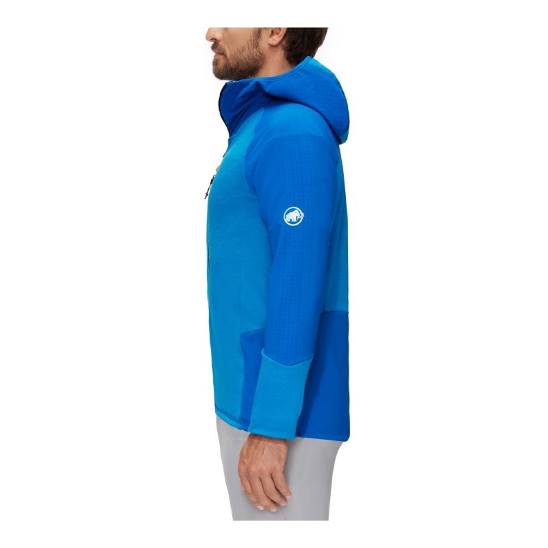 104 Mammut Chaqueta con Capucha Hombre - Eiswand Advanced Midlayer - tarn-azurit