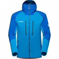 104 Mammut Chaqueta con Capucha Hombre - Eiswand Advanced Midlayer - tarn-azurit