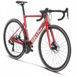 131 BMC TEAMMACHINE SLR ONE - Bicicleta de Carretera de Carbono - 2023 - prisma red / brushed alloy