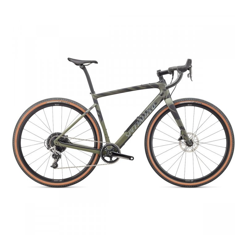 169 Specialized DIVERGE COMP - Rival - Bicicleta Gravel de Carbono - 2022 - satin olive / oak / chrome wild