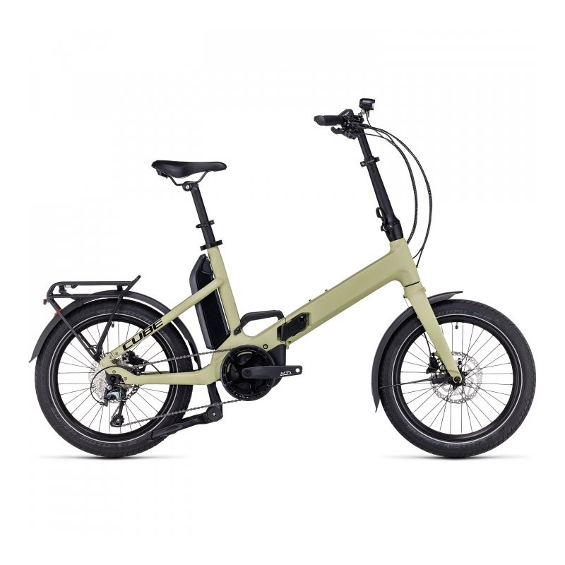 182 CUBE Bicicleta Plegable Eléctrica 20" - FOLD SPORT HYBRID 500 - 2023 - green / black