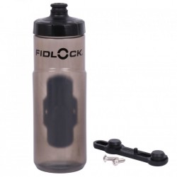 184 Fidlock Bottle Twist Set Botella 600 ml + Bike Base Soporte - Oferta Especial - negro transparente