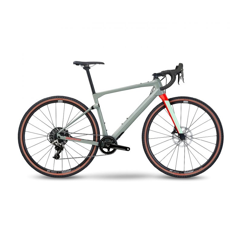 196 BMC URS ONE - Bicicleta de Gravel de Carbono - 2023 - speckle grey / neon red