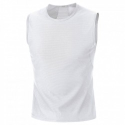 459 GOREWEAR Camiseta Interior sin Mangas Hombre - Base Layer - blanco 0100