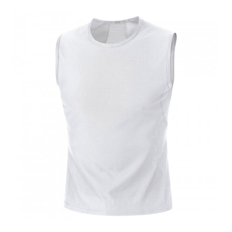 459 GOREWEAR Camiseta Interior sin Mangas Hombre - Base Layer - blanco 0100