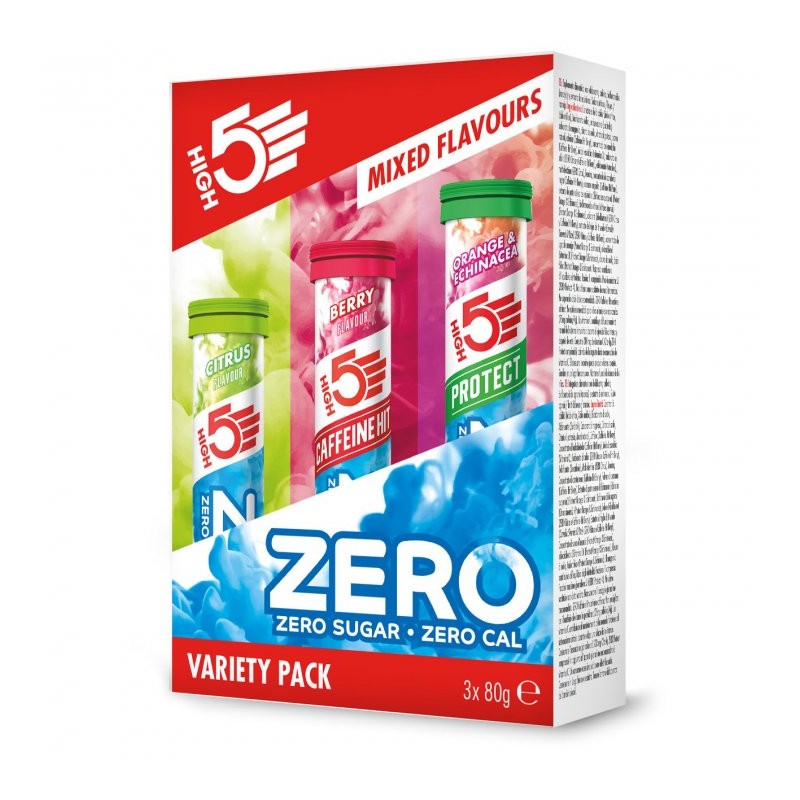 646 High5 Electrolitos Bebida Deportiva - Zero Variety Pack - 3x 20 Pastillas Efervescentes