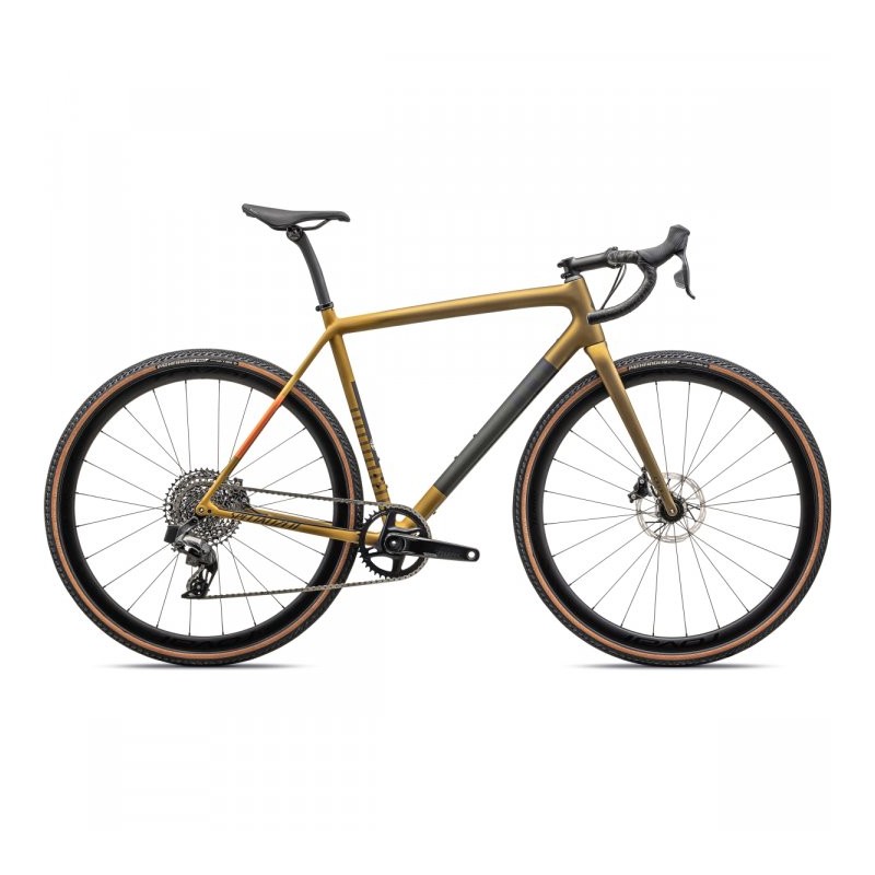 788 Specialized Bicicleta Gravel Carbono - CRUX EXPERT - 2024 - satin harvest gold metallic / oak green