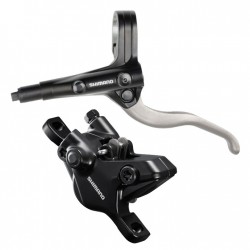 829 Shimano Freno de Disco Hidráulico - BL-MT401 + BR-MT410 - J-Kit - Set Delantero - negro / plata