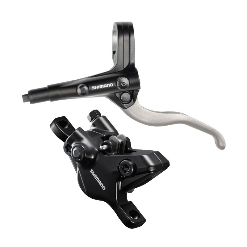 829 Shimano Freno de Disco Hidráulico - BL-MT401 + BR-MT410 - J-Kit - Set Delantero - negro / plata