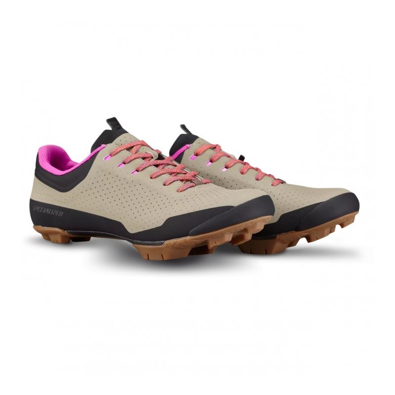 879 Specialized Zapatillas Gravel - Recon ADV - Taupe/Dark Moss Green/Fiery Red/Purple Orchid