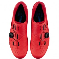 952 Shimano Zapatillas Ciclismo Carretera Hombre - SH-RC300 - Ancho - rojo