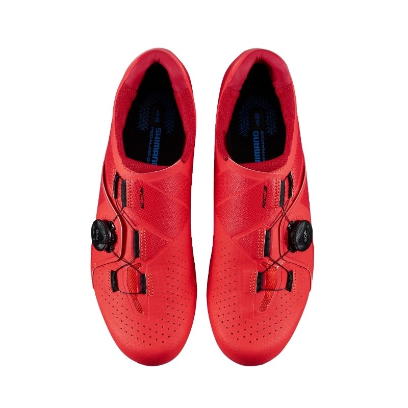 952 Shimano Zapatillas Ciclismo Carretera Hombre - SH-RC300 - Ancho - rojo