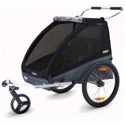 1124 Thule Coaster XT Remolque Bicicleta para 1-2 Niños - Kit de conversión - negro