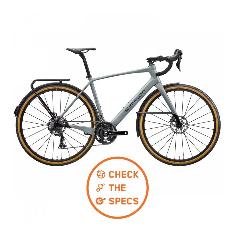 Simplon Bicicleta Eléctrica Gravel Carbono - INISSIO PMAX - GRX 600 - 2023 - shady grey matt/ black glossy A01