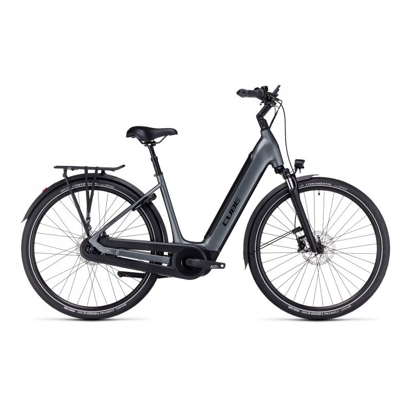 CUBE Bicicleta Eléctrica Easy Entry - SUPREME HYBRID Pro 625 - 2023 - flashgrey / black