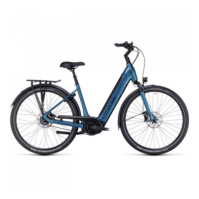 CUBE Bicicleta Eléctrica Easy Entry - SUPREME HYBRID EXC 625 - 2023 - blue / black