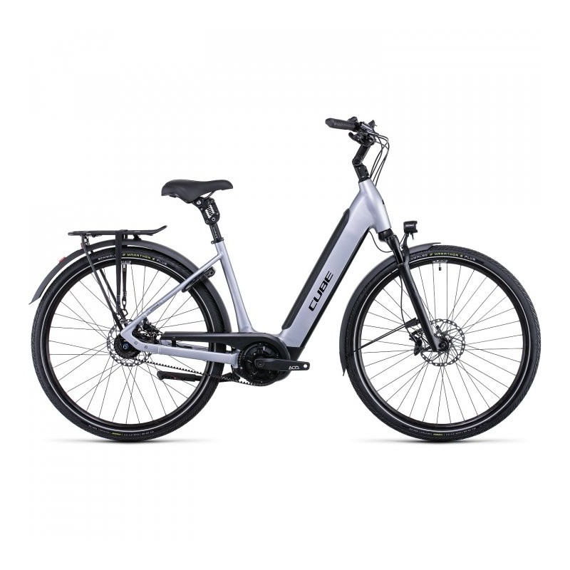 CUBE SUPREME HYBRID SL 625 - Bicicleta Eléctrica con Entrada profunda - 2022 - polarsilver/black