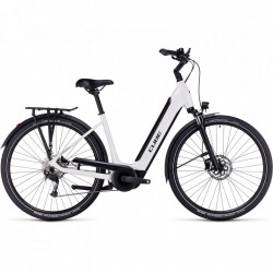 CUBE Bicicleta Eléctrica Easy Entry - SUPREME SPORT HYBRID ONE 500 - 2023 - white / black