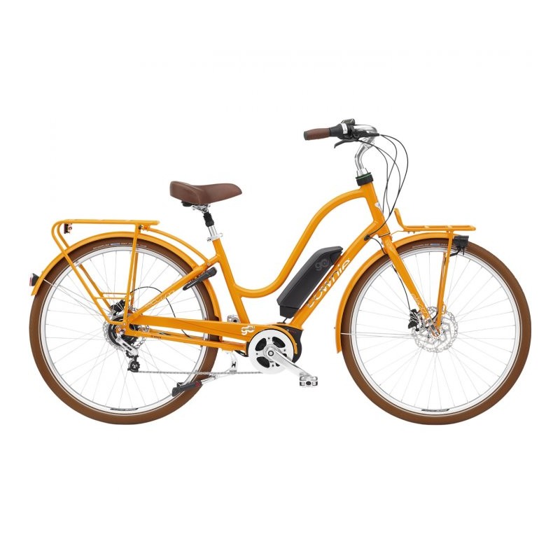 Electra Townie Commute Go! 5i EQ Step-Thru Bicicleta Eléctrica Urbana - 500Wh - tangerine