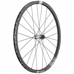 1300 DT Swiss Rueda Delantera - GR 1600 SPLINE 25 - 28" | Clincher | Centerlock - 12x100mm - negro