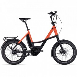 CUBE Bicicleta Eléctrica 20" - COMPACT HYBRID 500 - 2023 - black / sparkorange