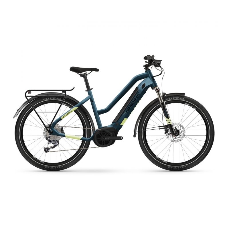 Haibike Trekking 5 Mid i500Wh - 27.5" Bicicleta Trekking Eléctrica para mujer - 2022 - blue/canary