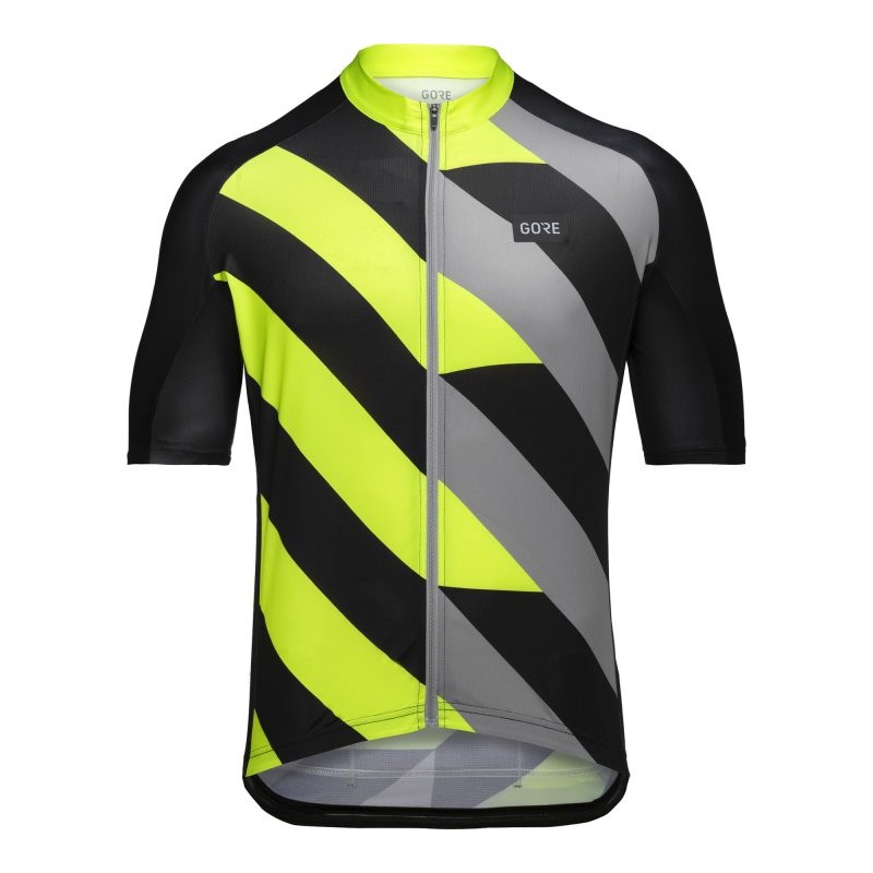 1335 GOREWEAR Maillot Hombre - Signal - negro/neon yellow 9908