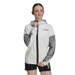 adidas Chaqueta Mujer - TERREX Parley Agravic Trail Running - blanco/negro