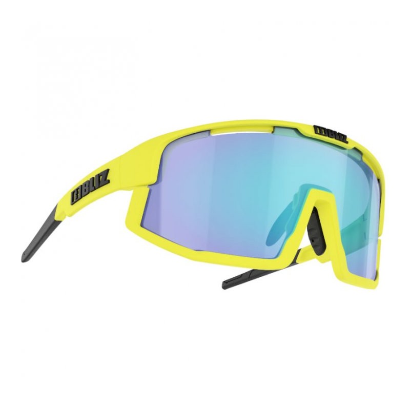 1508 Bliz Gafas - Vision - Matt Neon Yellow / Smoke - Blue Multi