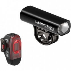 1577 Lezyne Hecto Drive Pro 65 + KTV Drive Kit de Luces - Aprobado por StVZO alemana - negro