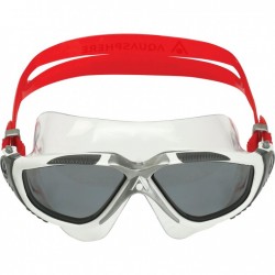 AQUASPHERE Gafas Natación - Tintado Smoke - Vista - Blanco/Rojo