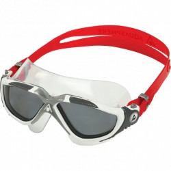 AQUASPHERE Gafas Natación - Tintado Smoke - Vista - Blanco/Rojo