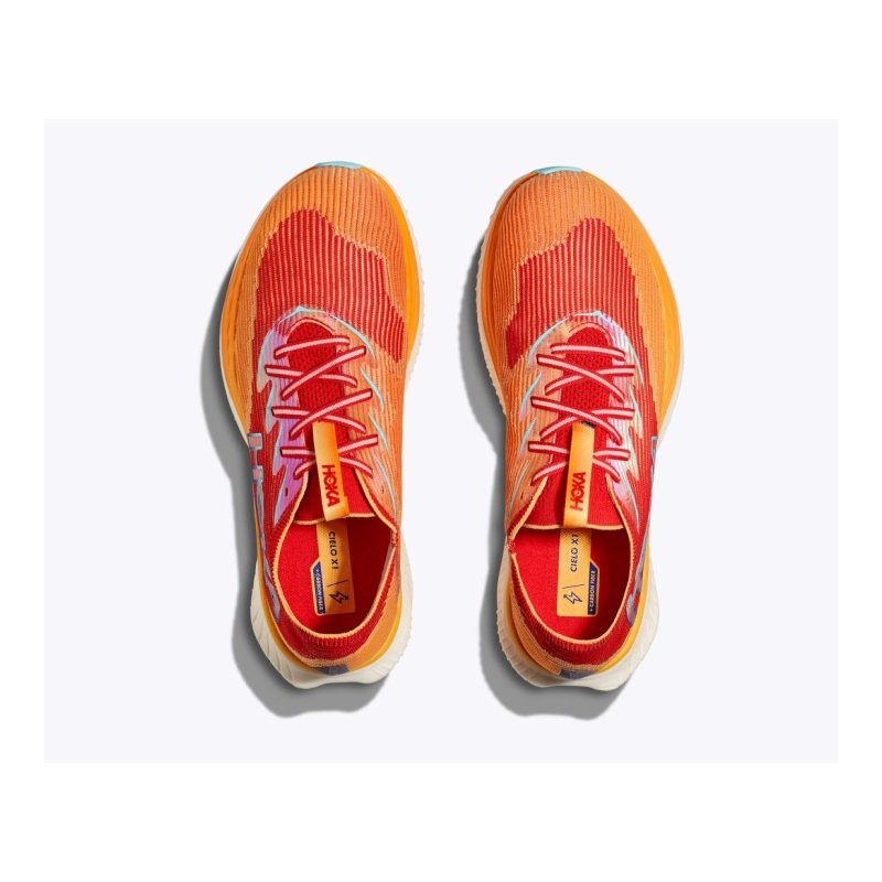 1692  Hoka Zapatillas Running Unisex - Cielo X 1 - cerise / solar flare