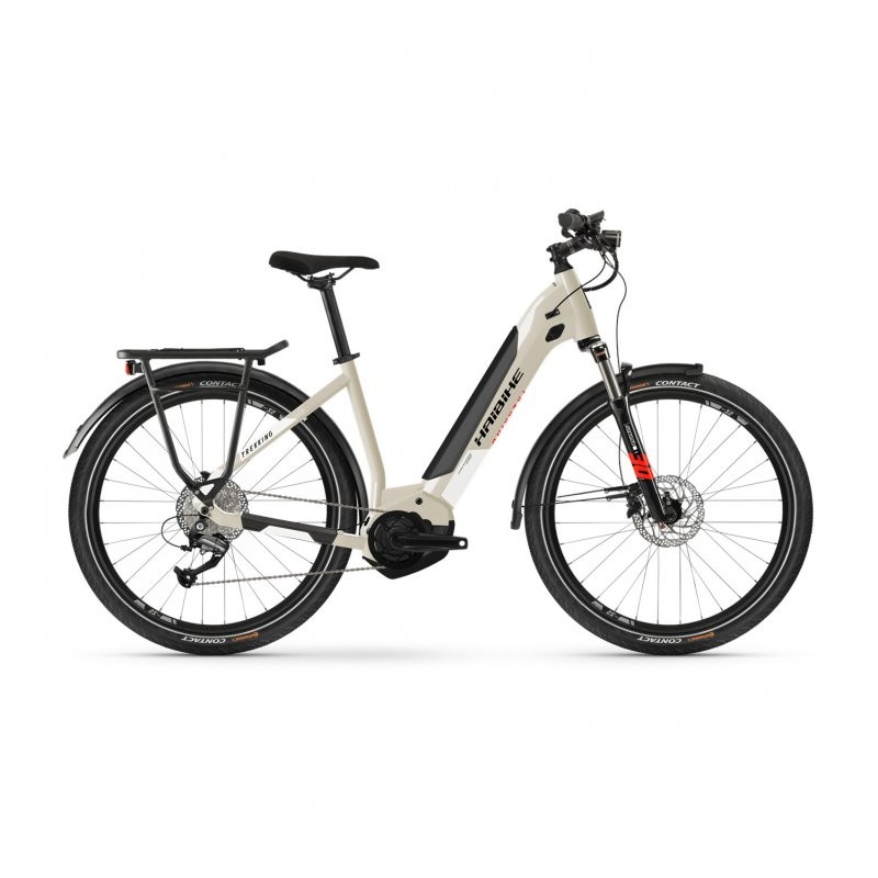 Haibike Trekking 4 i500Wh - 27.5" Easy Entry Bicicleta Trekking Eléctrica - 2022 - desert/white