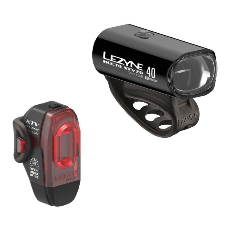 1730 Lezyne Hecto Drive 40 + KTV Drive Juego de Luces - negro