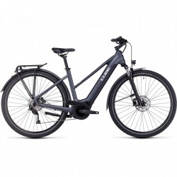 CUBE Bicicleta Eléctrica Trekking Mujer - TOURING HYBRID ONE 500 - 2023 - grey / white