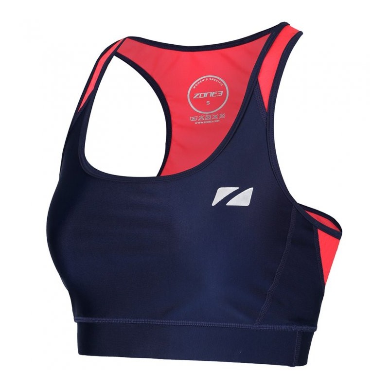 Zone3 Women's Aquaflo Plus Tri Bra - navy/coral