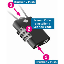 RAVE Cerradura de maleta TSA con combinación numérica