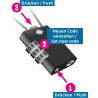 RAVE Cerradura de maleta TSA con combinación numérica