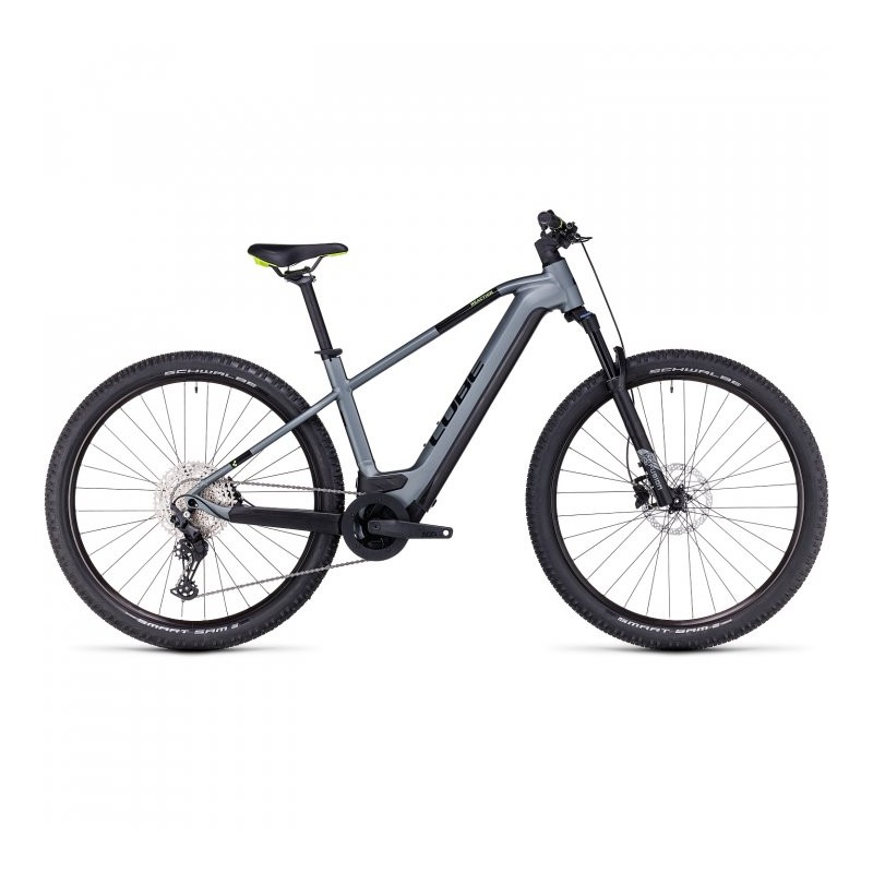 CUBE Bicicleta Eléctrica de Montaña - REACTION HYBRID Pro 750 - 2023 - flashgrey / green