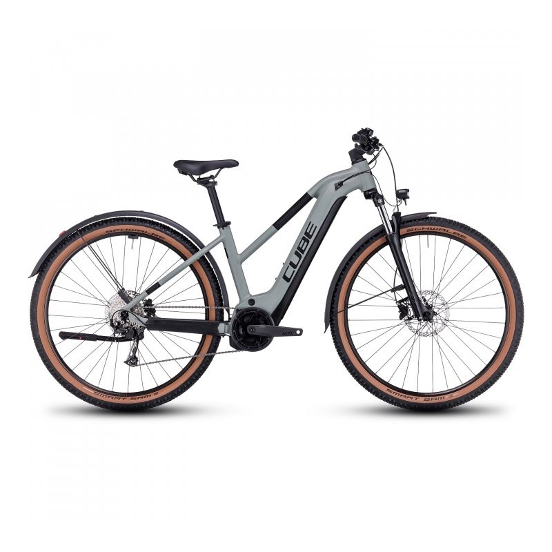 CUBE Bicicleta Eléctrica de Montaña Mujer - REACTION HYBRID Performance 625 Allroad - 2023 - swampgrey / black