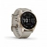 Garmin fenix 7S Sapphire Solar GPS Smartwatch - blanco/light gold - Titanio