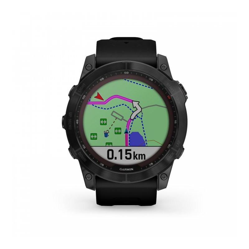 Garmin fenix 7X Sapphire Solar GPS Smartwatch - negro - DLC Titanio