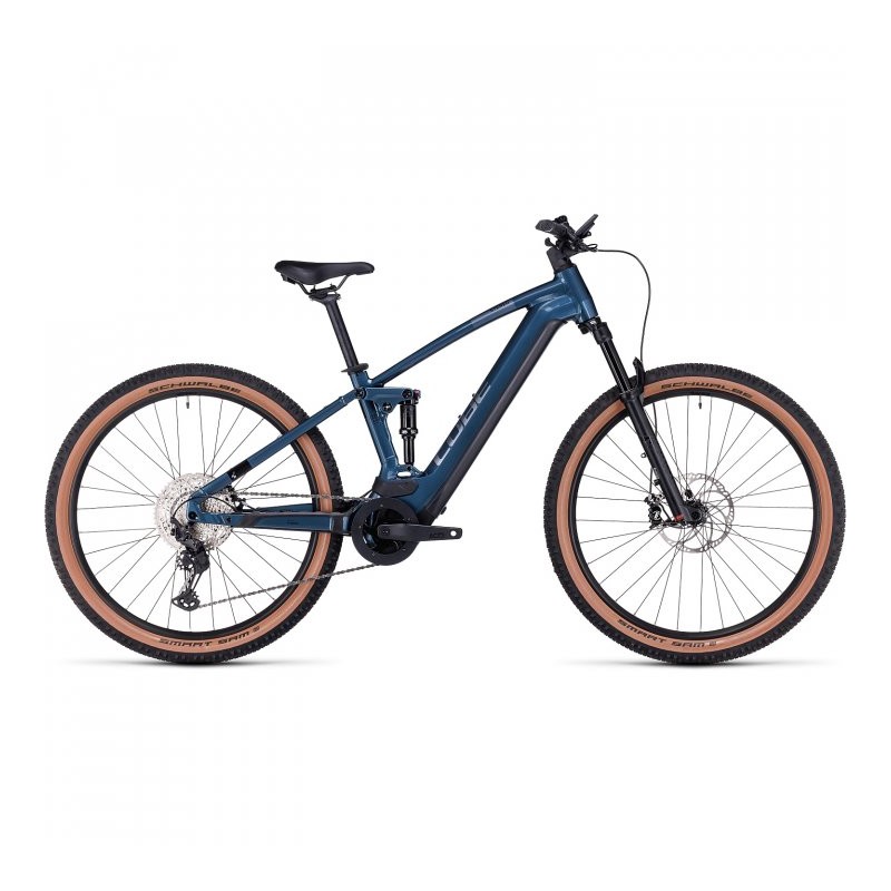 CUBE Bicicleta Eléctrica de Montaña - STEREO HYBRID 120 Race 750 - 2023 - petrolblue / chrome