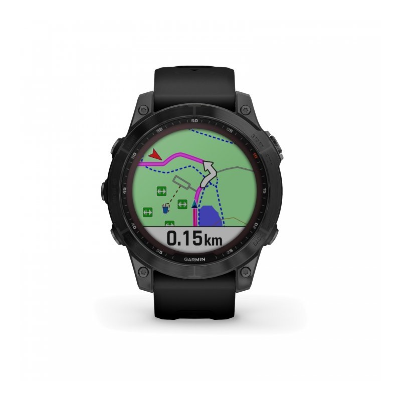 Garmin fenix 7 Sapphire Solar GPS Smartwatch - negro - DLC Titanio