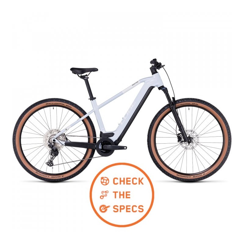 CUBE Bicicleta Eléctrica de Montaña - REACTION HYBRID Pro 750 - 2023 - flashwhite / black